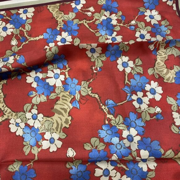 Tuckernuck Women’s Scarlet Sakura Silk Scarf One Size Red Floral - Picture 6 of 10